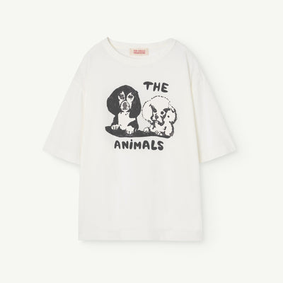 vetements durables enfants the animals observatory T-shirt oversized blanc rooster