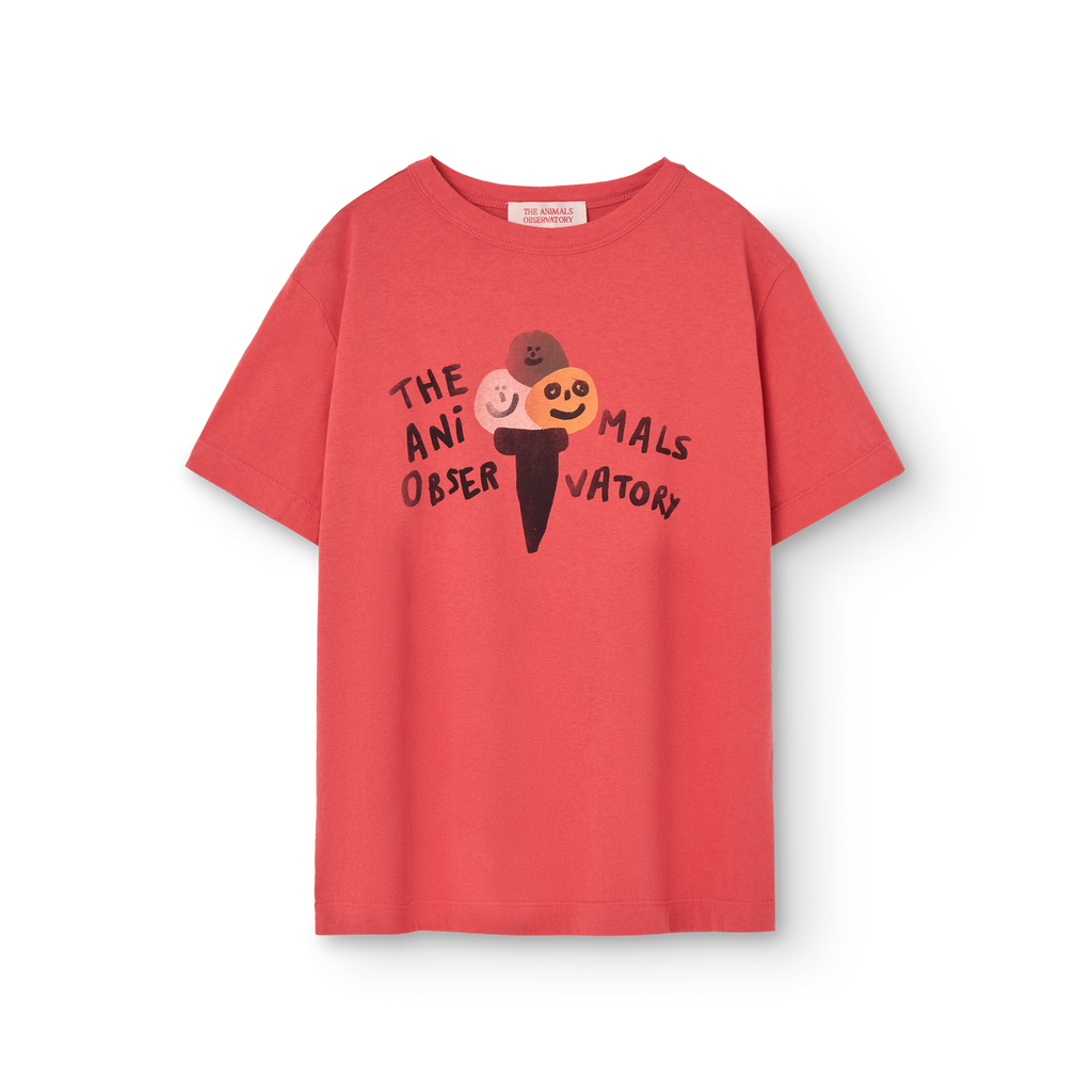 Red T-shirt with ice