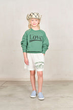 Love green sweatshirt