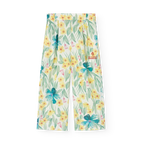 Flowery white pants