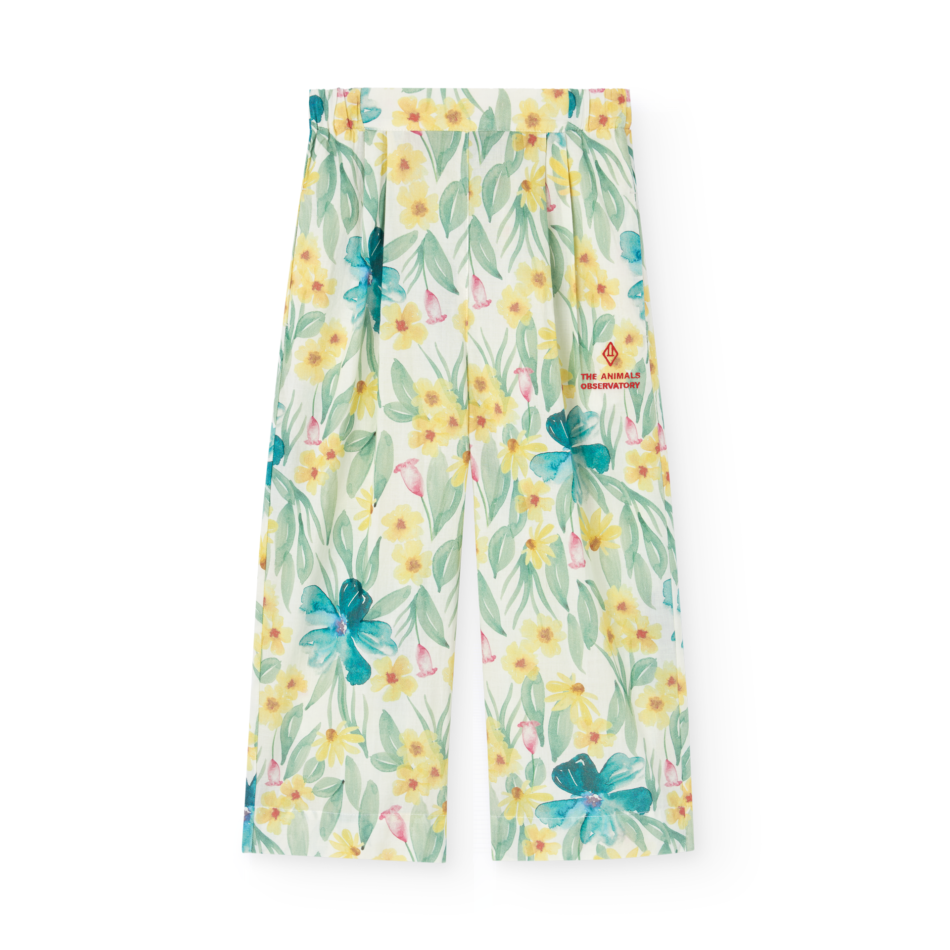 Flowery white pants