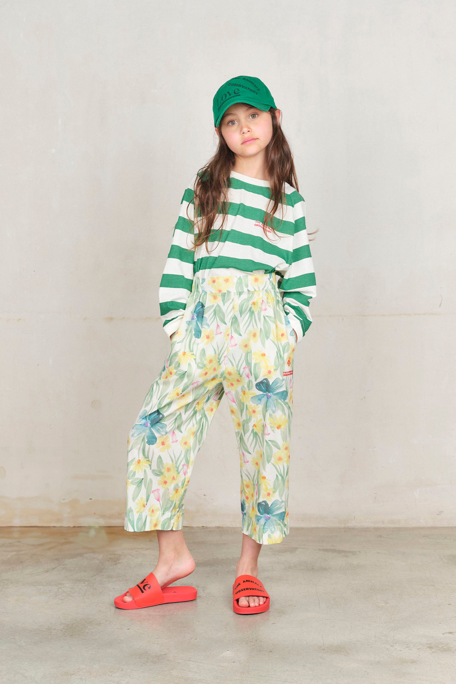 Flowery white pants