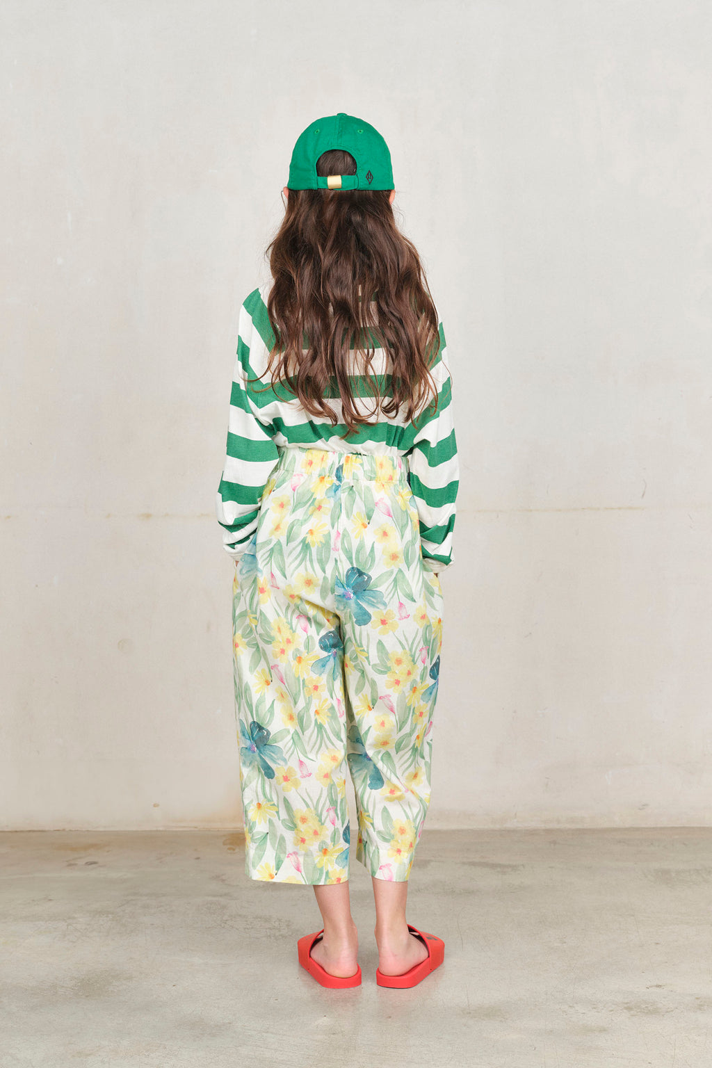 Flowery white pants