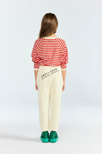 T-shirt longues manches rayé rouge