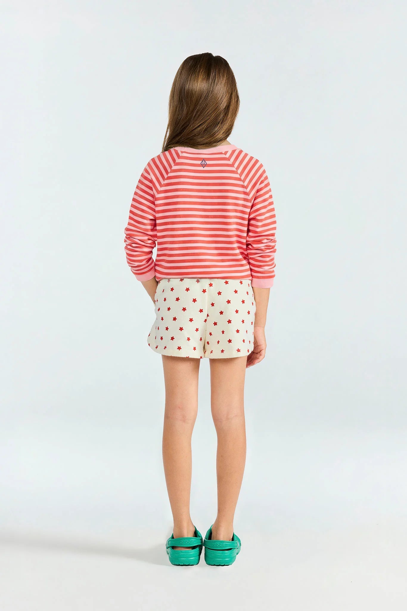 T-shirt longues manches lignées rouge & ROSE