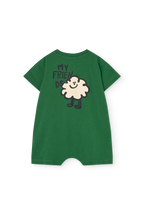 Green baby romper