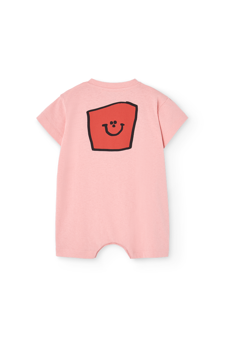 Pale pink baby sleepsuit