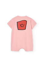 Pale pink baby sleepsuit