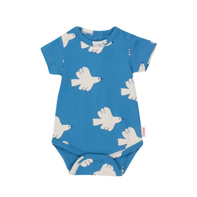 vetements durables bébés tiny cottons Body bleu colombes