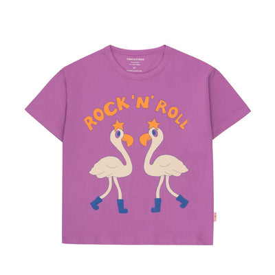 vetements durables enfants tiny cottons T-shirt rose flamingos