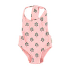 vetements durables piupiuchick enfants Maillot rose imprimé arbres