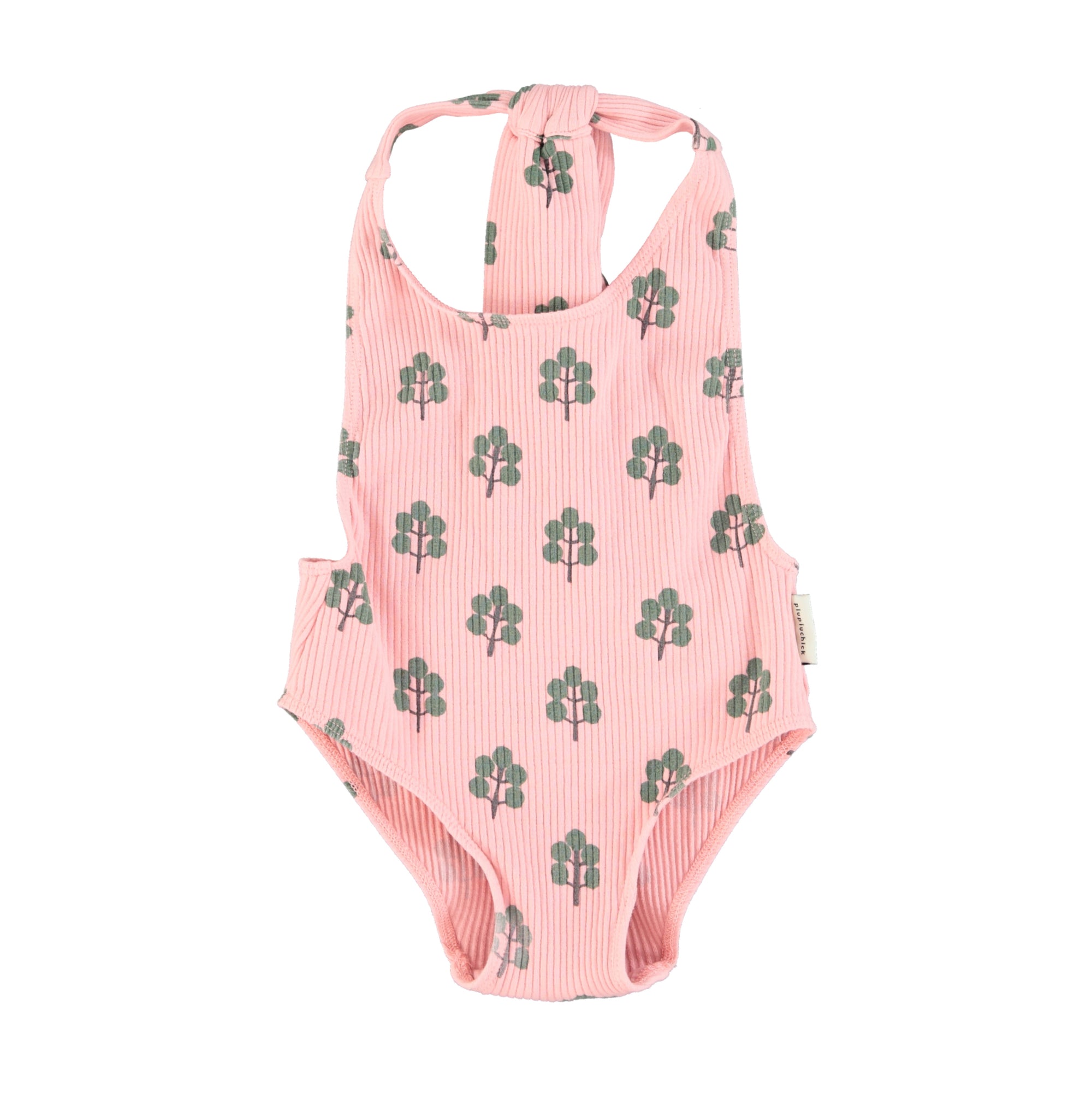 vetements durables piupiuchick enfants Maillot rose imprimé arbres