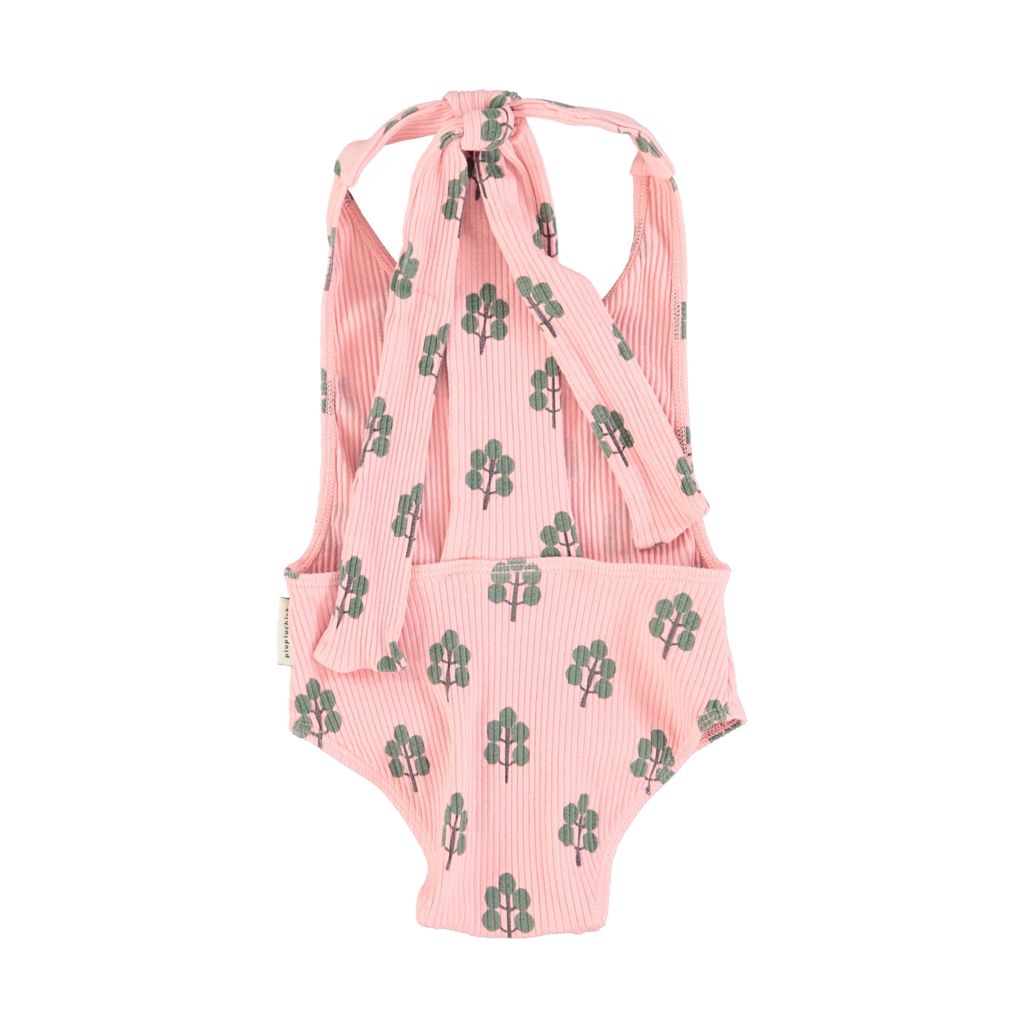 vetements durables piupiuchick enfants Maillot rose imprimé arbres