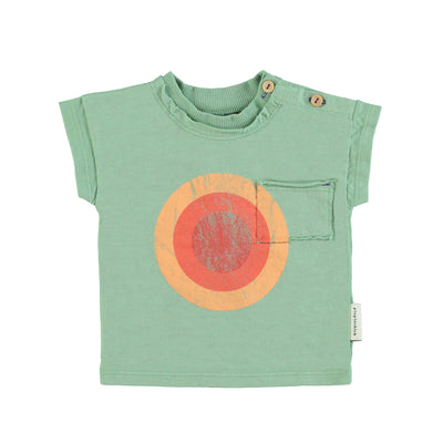 T-shirt vert "la playa" bébé vetements durables piupiuchick 