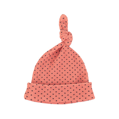 accessoires durables bébés piupiuchick Bonnet bébé terracotta coeurs