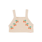 Strawberry Print Knit Crop Top  