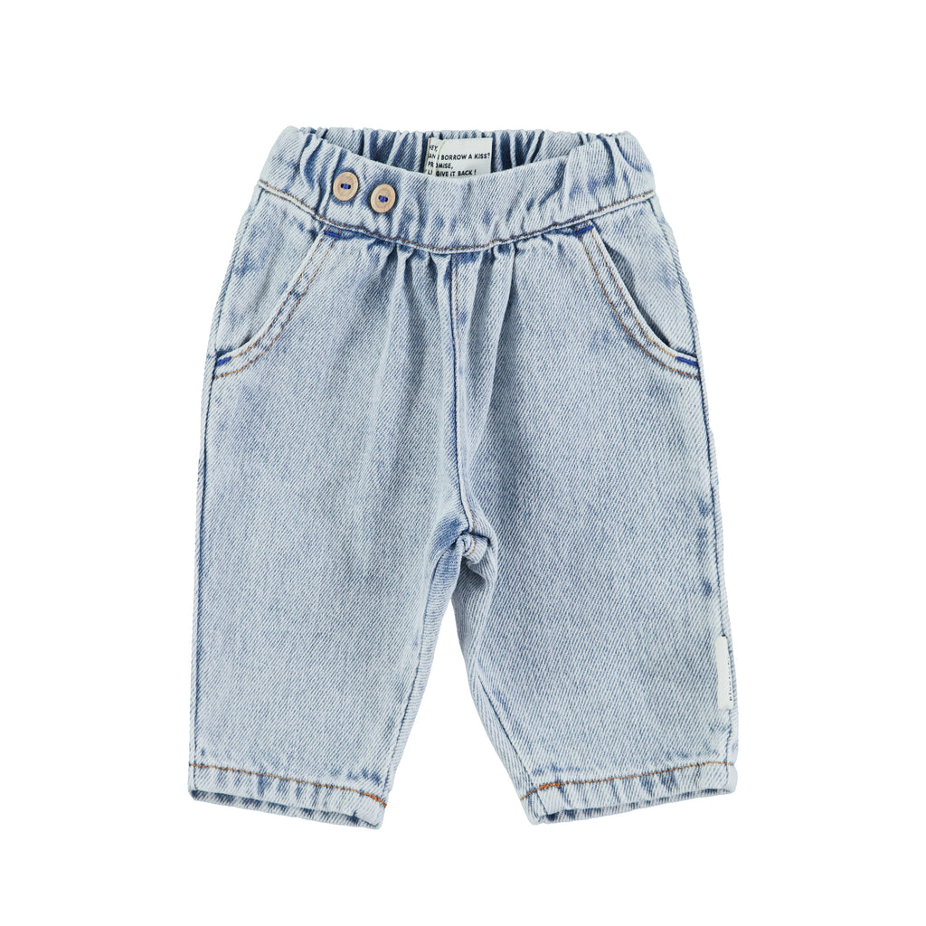 Jean bébé bleu délavé