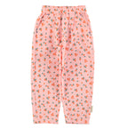 Pantalon rose à fleurs
