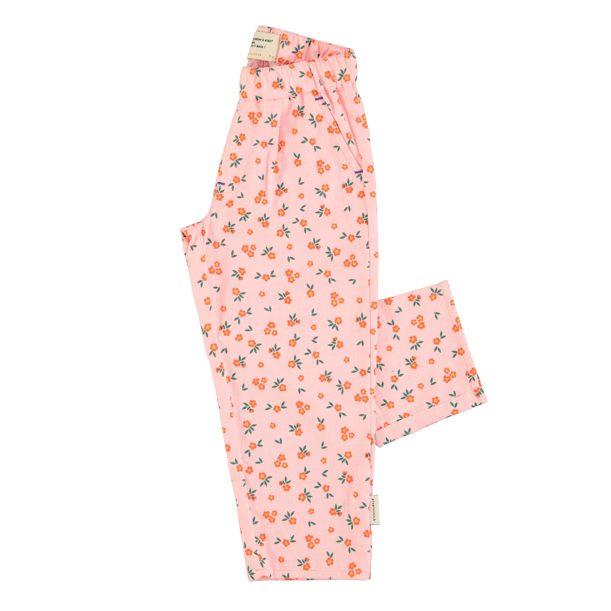 Pink flower pants