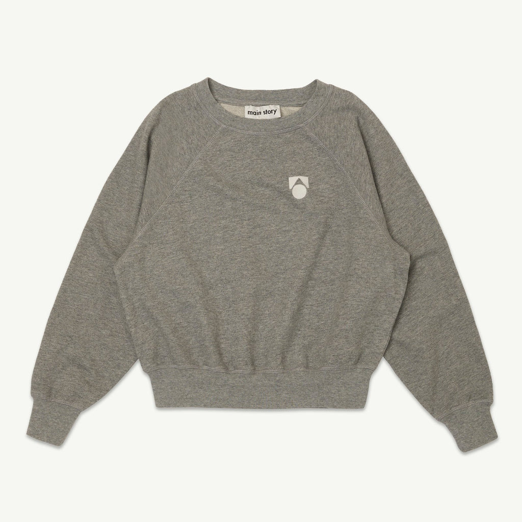 Sweatshirt Raglan Grey Melange
