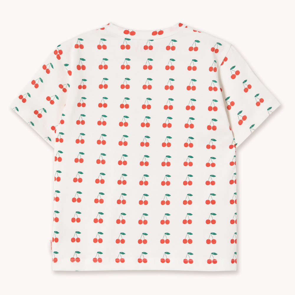 Cherry Print Knitted T-Shirt