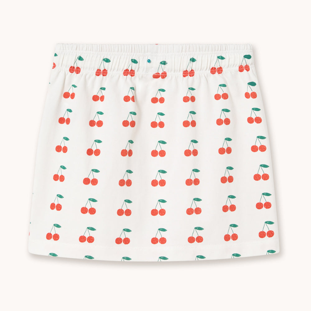 Cherry Print Knitted Skirt