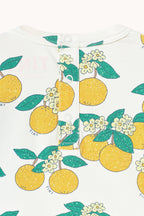 Knitted Baby T-shirt with Orange Print