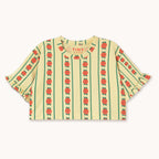 T-shirt Court à Motif de Roses