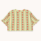 T-shirt Court à Motif de Roses