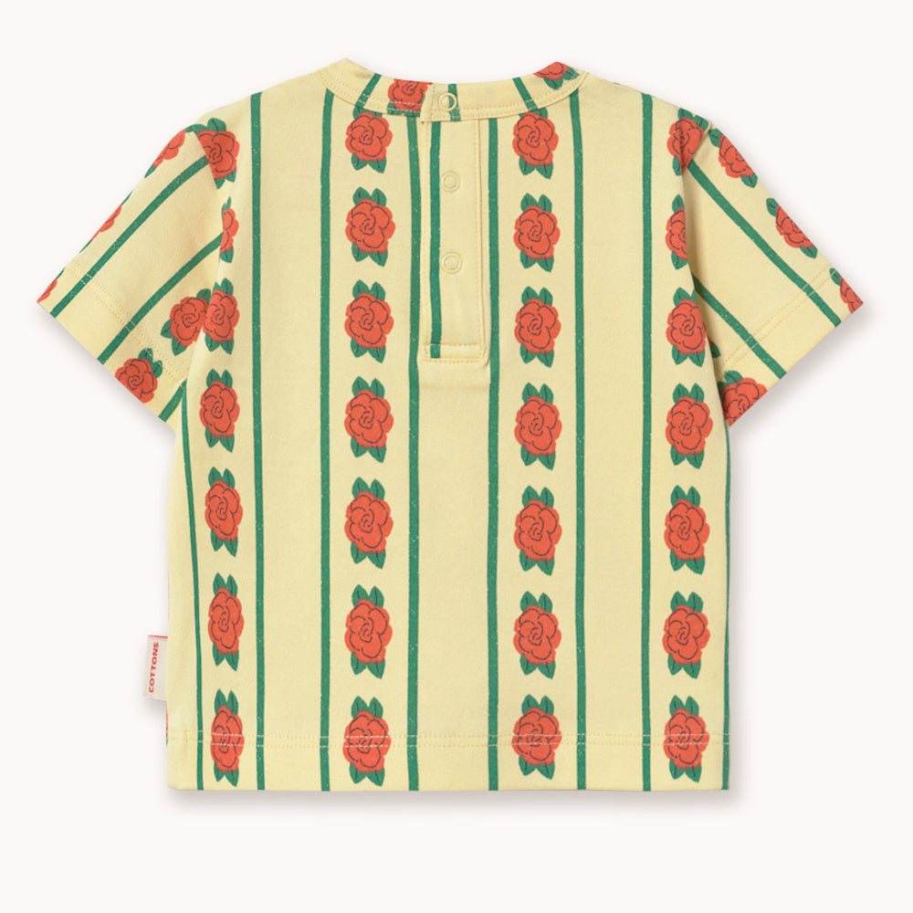 Knitted Baby T-shirt with Rose Pattern