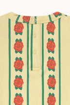 Knitted Baby T-shirt with Rose Pattern