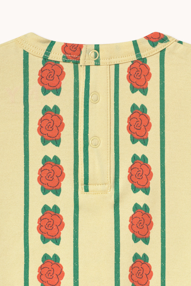 Knitted Baby T-shirt with Rose Pattern