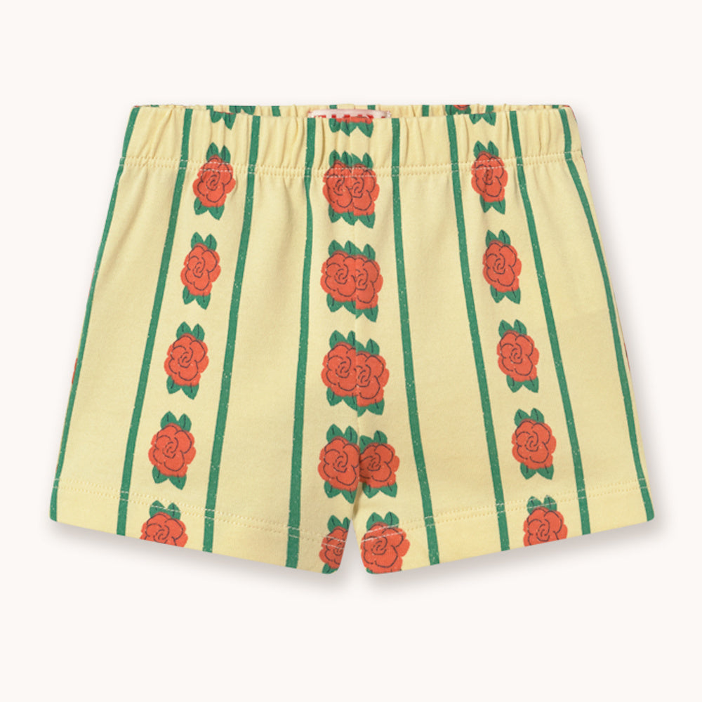 Knitted Baby Shorts with Rose Pattern