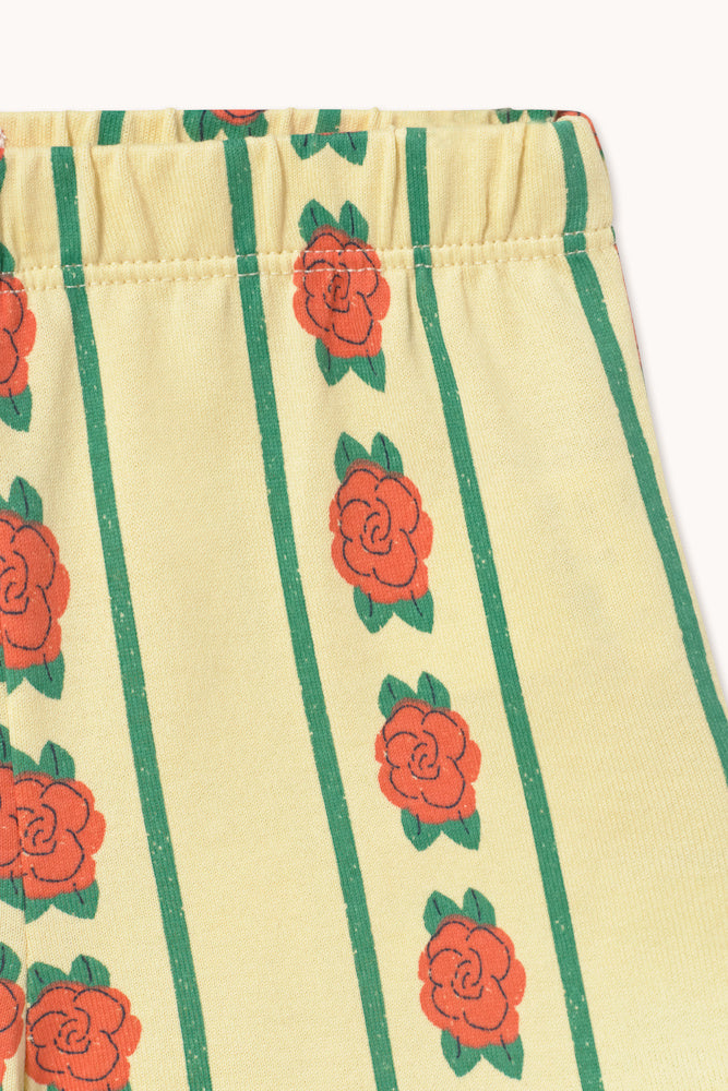 Knitted Baby Shorts with Rose Pattern