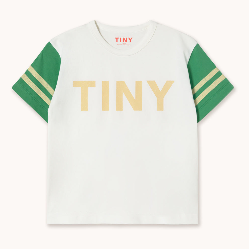 T-shirt à Manches Rayées et Logo TINY
