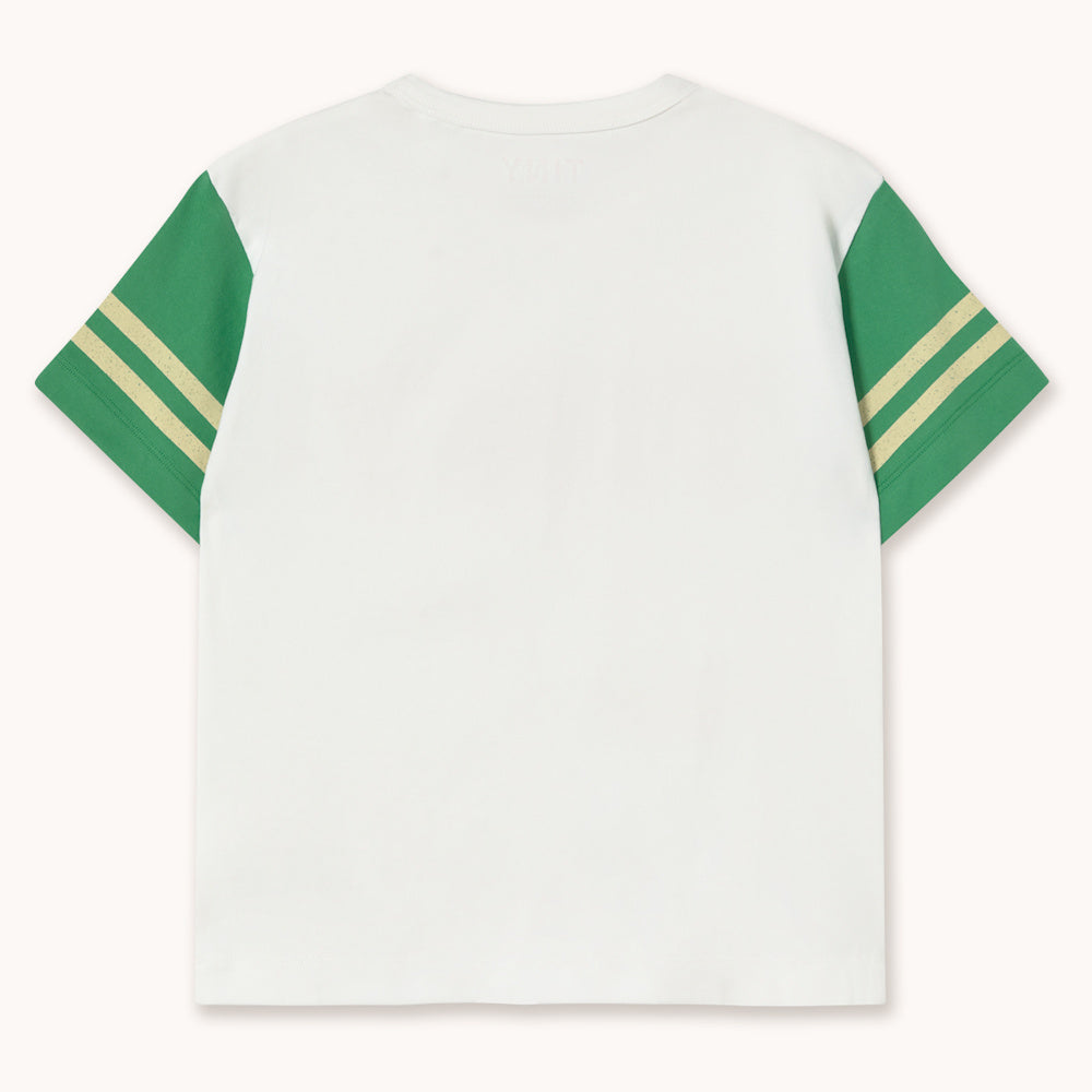 T-shirt à Manches Rayées et Logo TINY