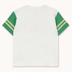 T-shirt à Manches Rayées et Logo TINY