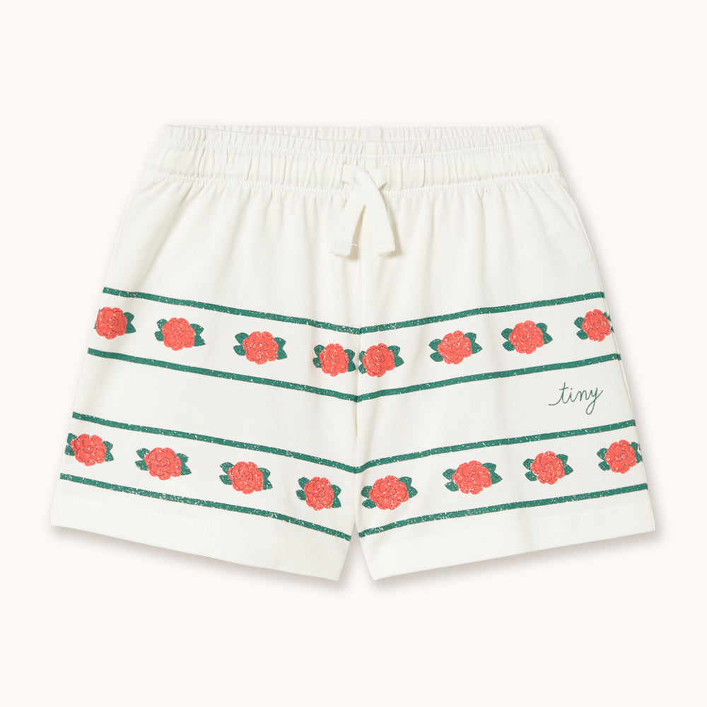 Shorts with Roses Print