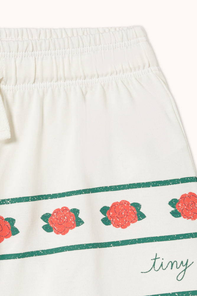 Shorts with Roses Print