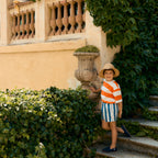 Orange & White Stripes Knit Tee
