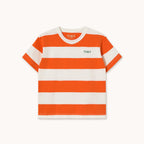 Orange & White Stripes Knit Tee