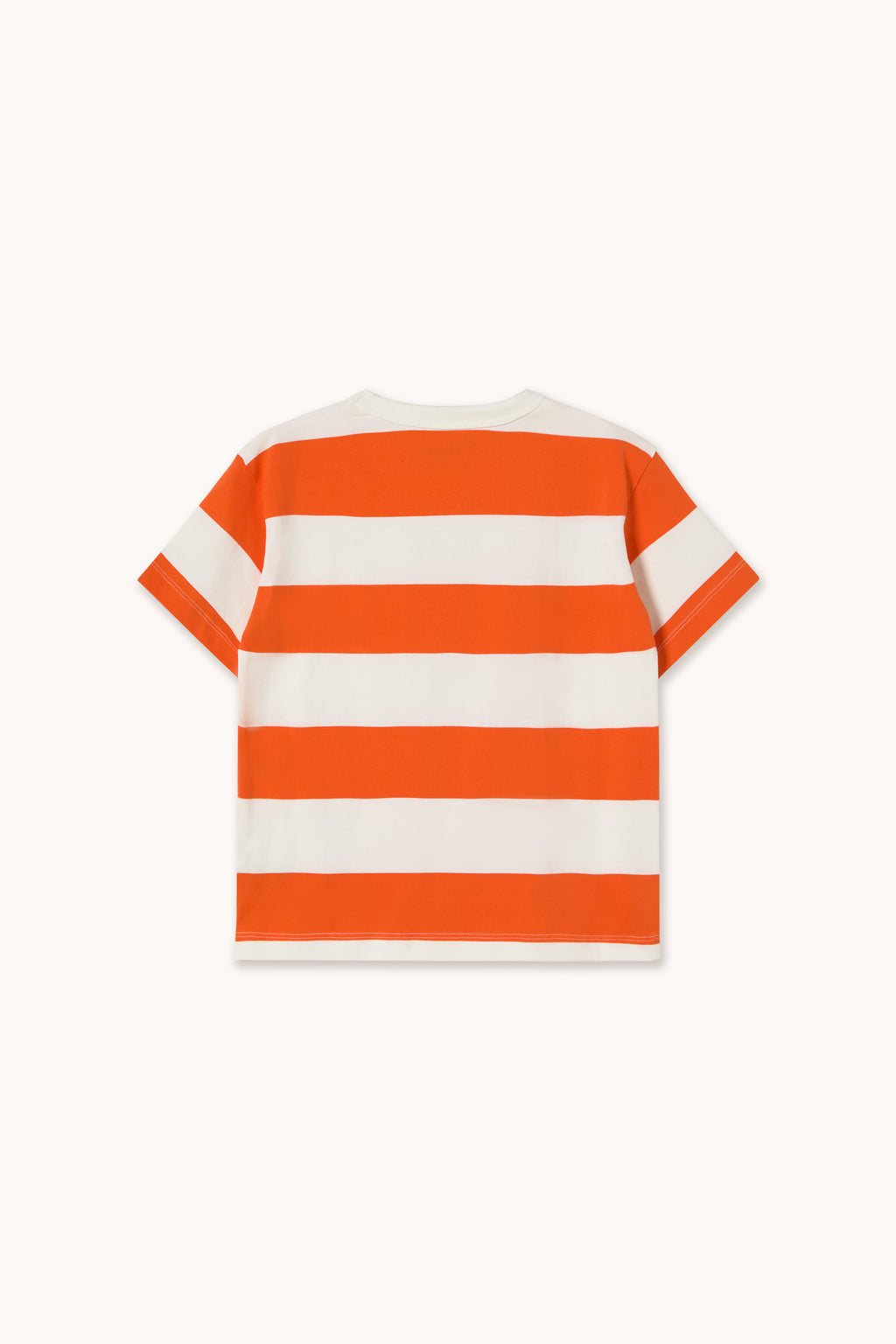 Orange & White Stripes Knit Tee