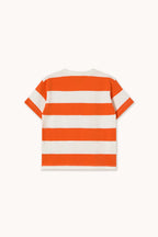 Orange & White Stripes Knit Tee