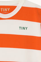Orange & White Stripes Knit Tee