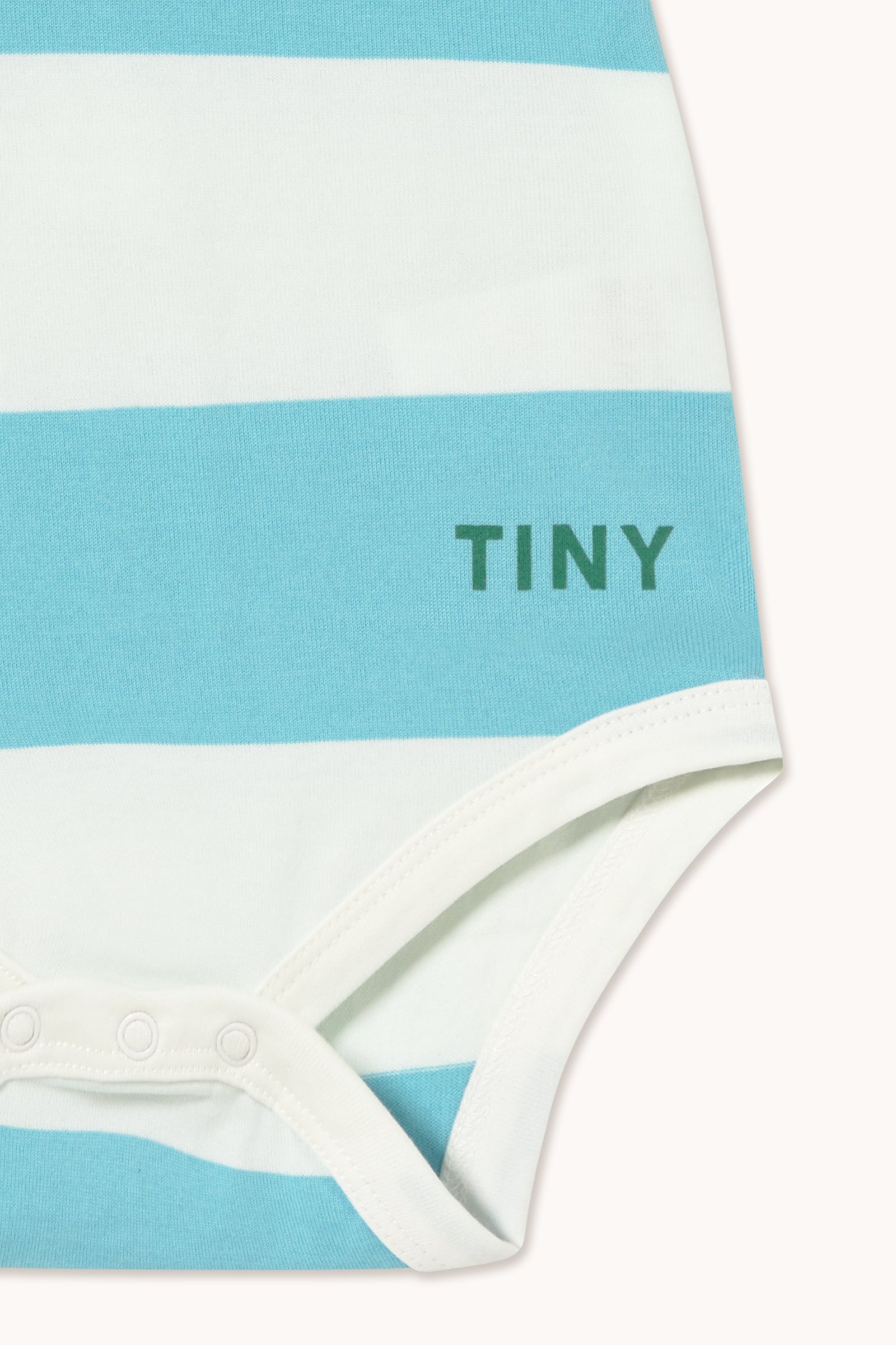 Body Bébé Tricoté à Rayures Cyan