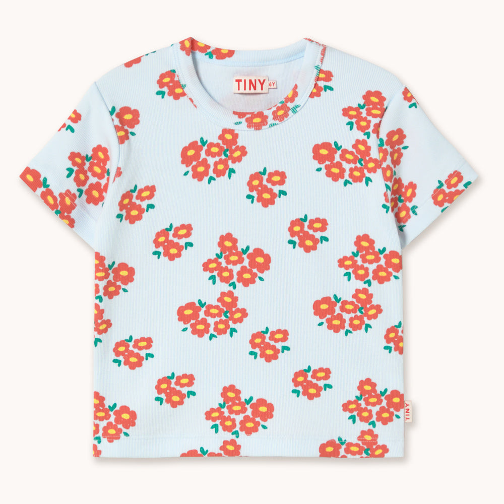 Tee in Blossoms Rib Print