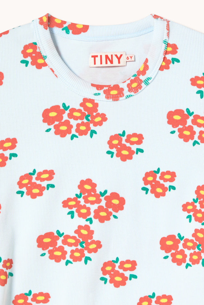 Tee in Blossoms Rib Print