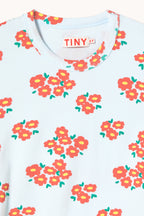 Tee in Blossoms Rib Print