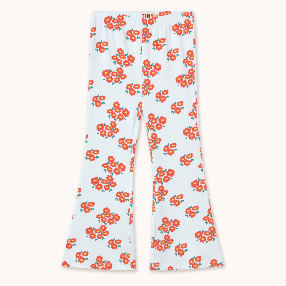 Pant in Blossoms Rib Print
