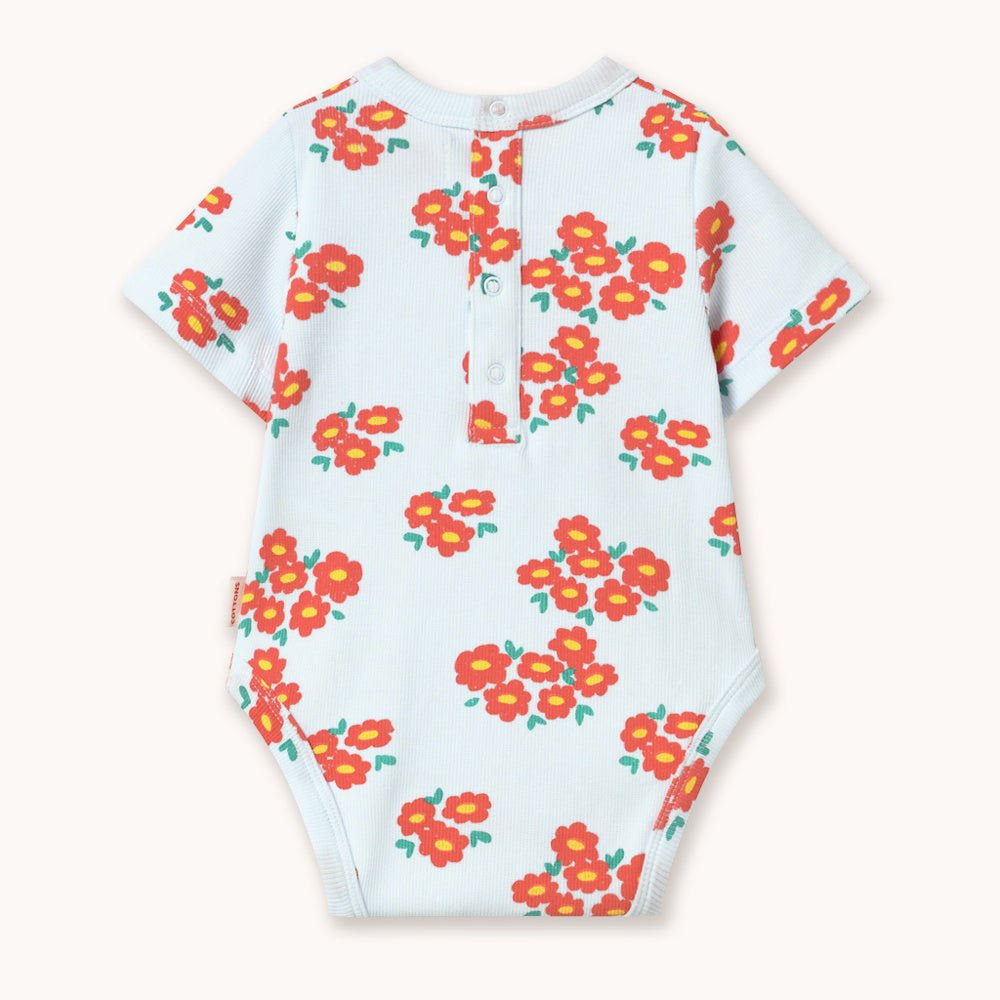 Body Bébé en Maille Côtelée à Fleurs